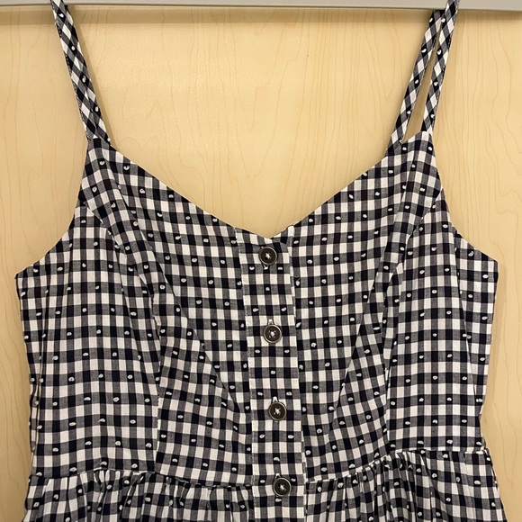 Modcloth Quite Clearly Charismatic Gingham Midi Dress with Swiss Dots Size M - Picture 2 of 8